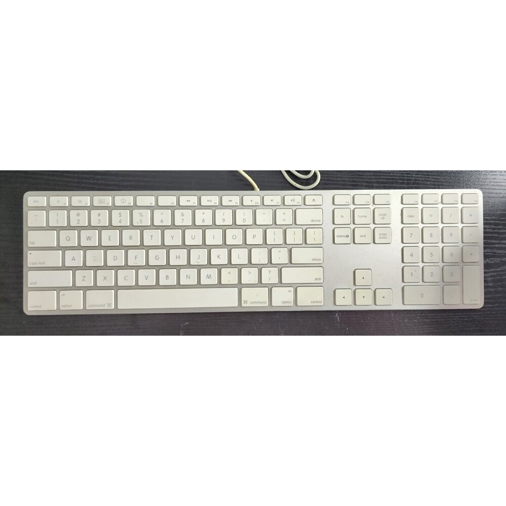 Genuine Apple USB Wired Keyboard with Numeric Keypad A1243 - TESTED WORKING